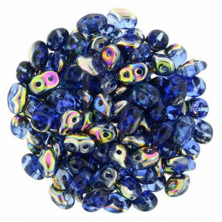 Superduo 2,5X5 mm Sapphire - Vitral 10 gr