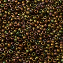 Rocaille 8/0 2035 Matted Metallic Khaki Iris 250 gr