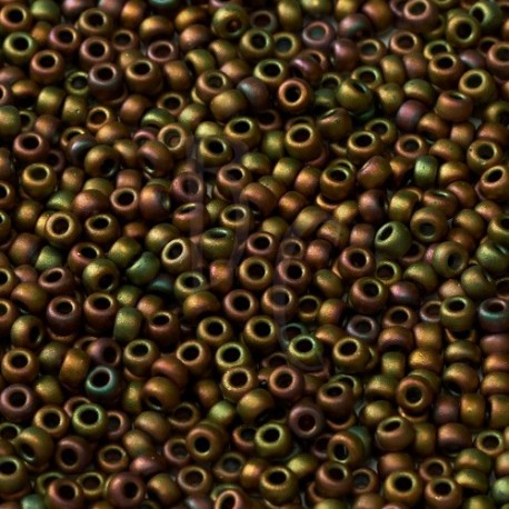 Rocaille 8/0 2035 Matted Metallic Khaki Iris 250 gr